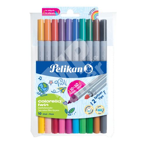 Fixy Pelikan Colorella® oboustranné, 10 ks, 20 barev 1