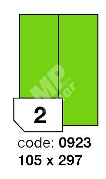 Samolepící etikety Rayfilm Office 105x297 mm 300 archů, fluo zelená, R0130.0923D 1