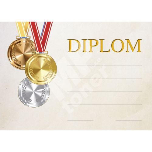 Diplom A5 Medaile, 1ks 1