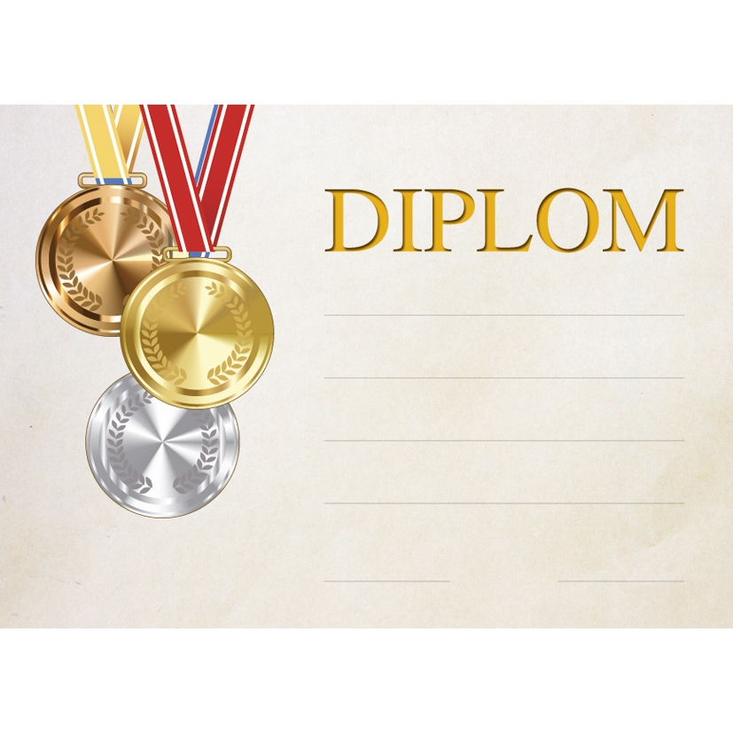 Diplom A5 Medaile, 1ks