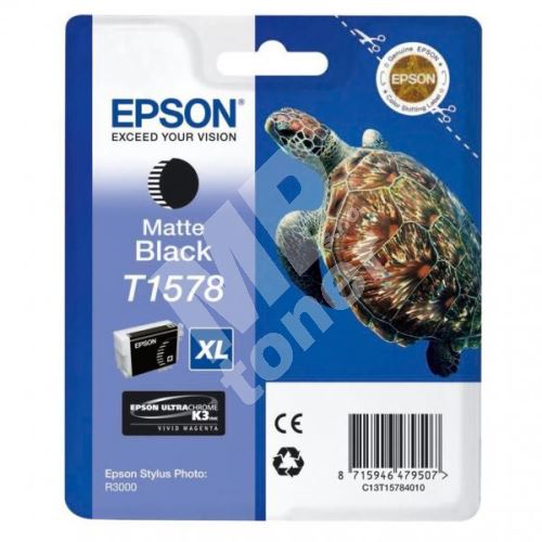 Cartridge Epson Stylus Photo R3000, C13T15784010, matte black, originál 1