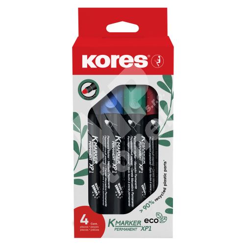 Permanentní popisovač Kores ECO K-Marker, sada 4 barev 1