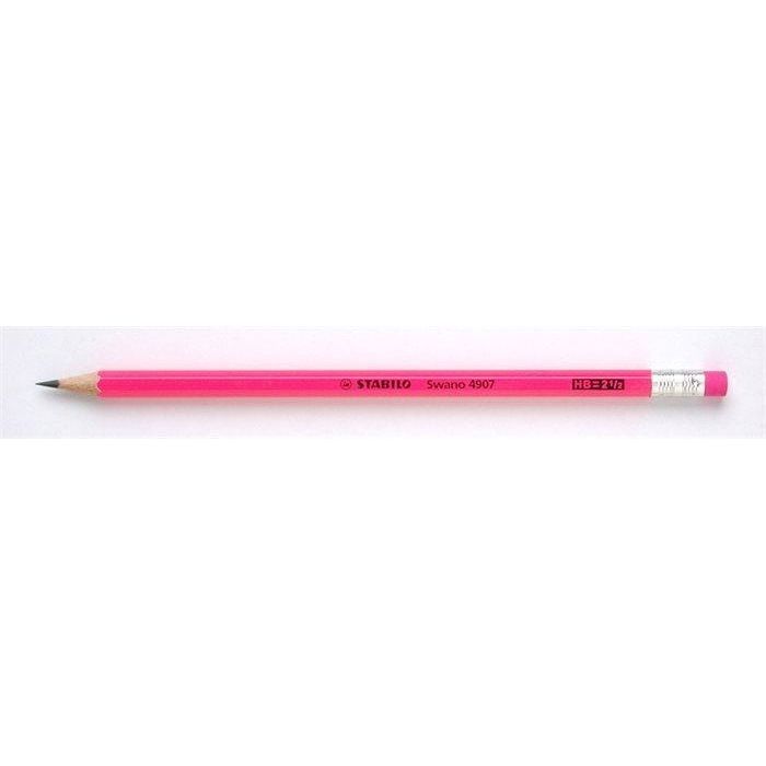 Grafitová tužka Stabilo Neon, růžová, šestihranná, HB