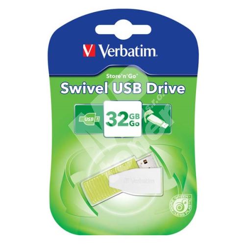 Verbatim 32GB USB flash disk 2.0, Swivel, 49815, eukalyptově zelená 1