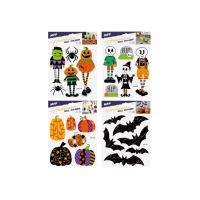 Dekorace na zeď Halloween 26 x 19cm, 2archy, mix motivů Dekorace na zeď Halloween 26 x 19cm, 2archy, mix motivů