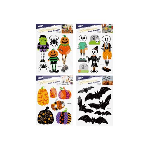 Dekorace na zeď Halloween 26 x 19cm, 2archy, mix motivů 1