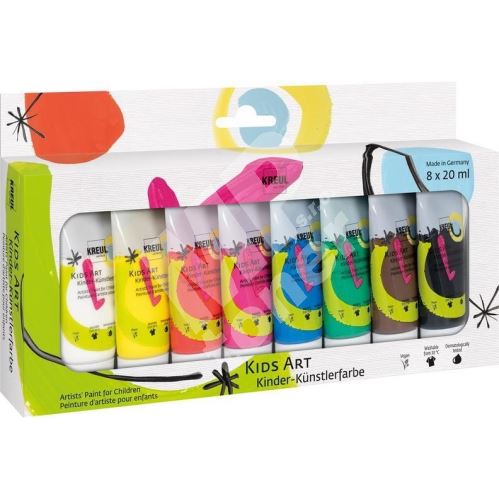 Sada uměleckých barev Kreul KIDS ART pro děti, 8 barev x 30 ml 1