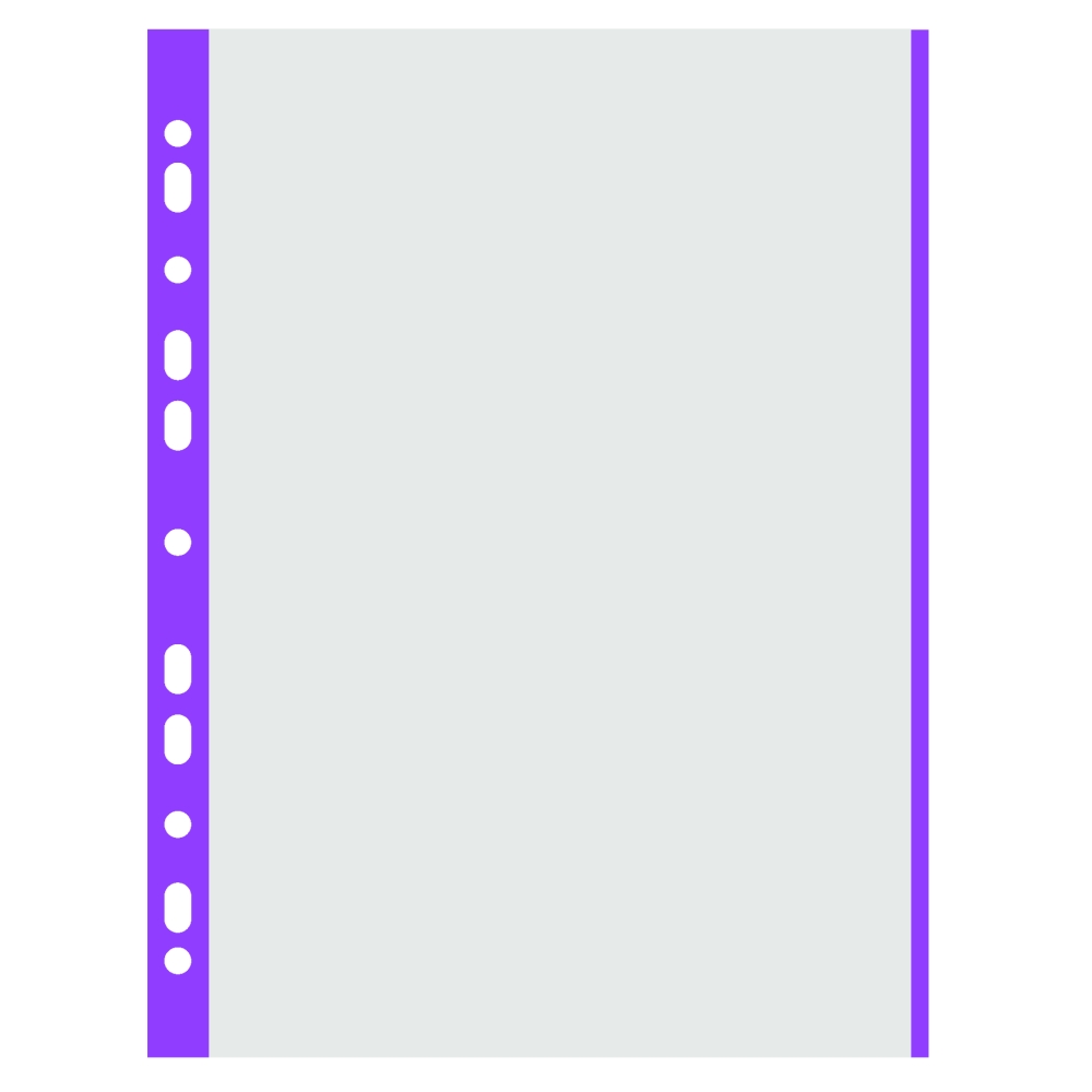 Prospektový obal Donau matný A4, PP, 40 µm, fialový okraj, 100 ks