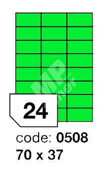 Samolepící etikety Rayfilm Office 70x37 mm 300 archů, matně zelená, R0120.0508D 1