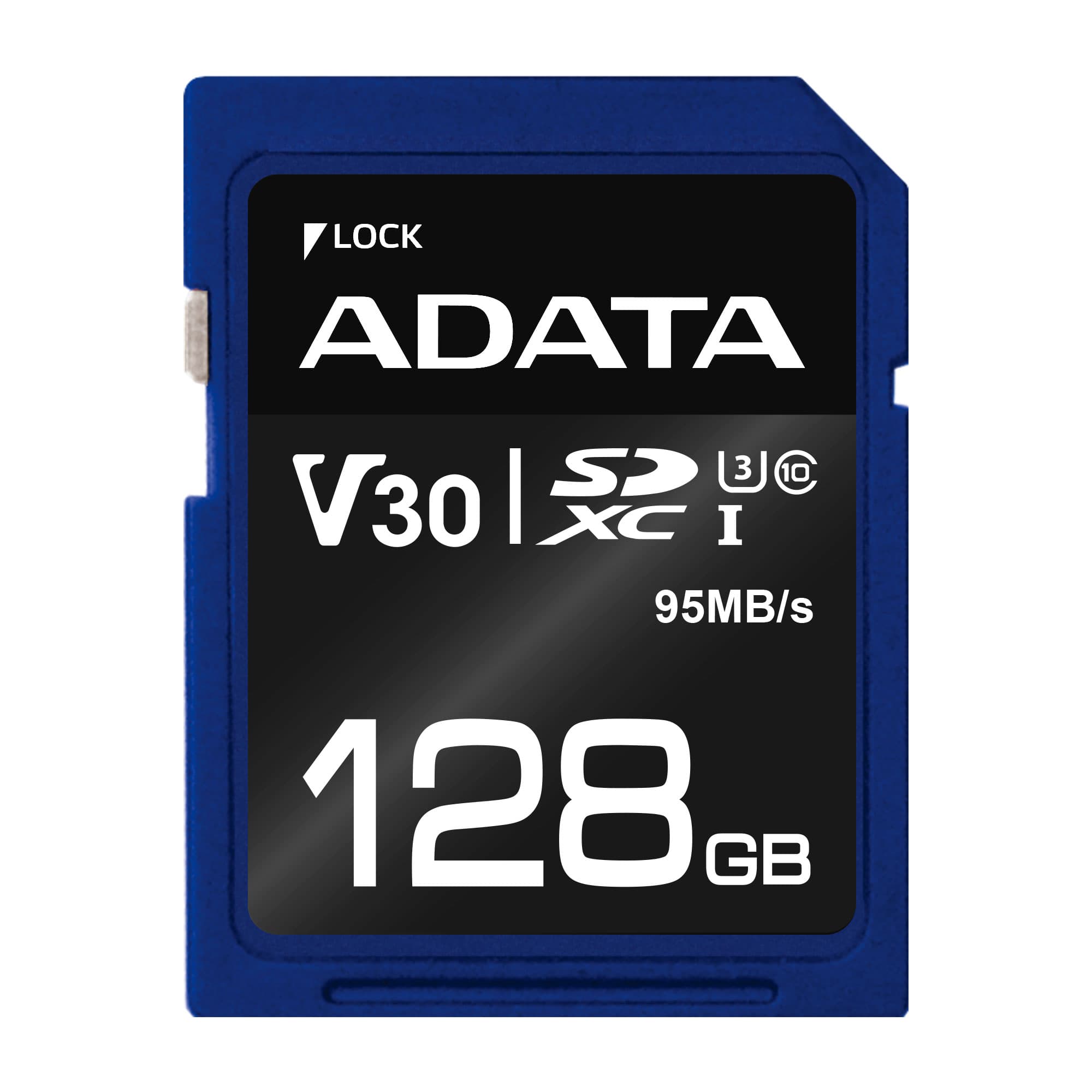 128GB ADATA SDXC UHS-I U3 V30S 95/60MB/s