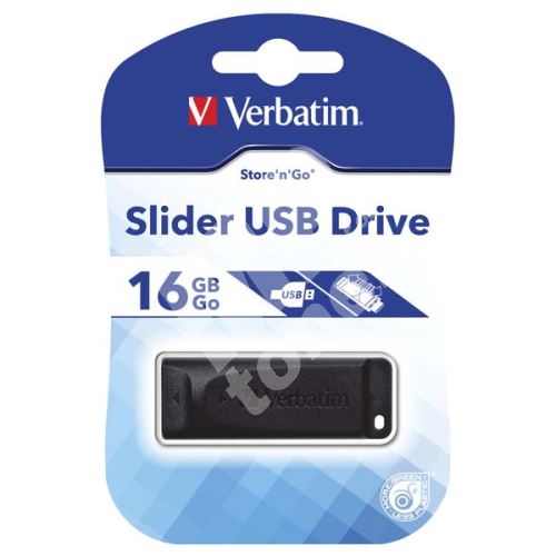Verbatim 16GB Slider USB flash disk 2.0, 98696, černá 1
