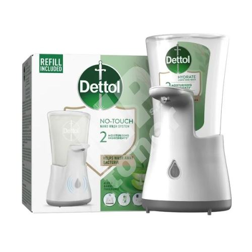Dettol Jemná Aloe bezdotykový dávkovač mýdla a náplň, 250 ml 1