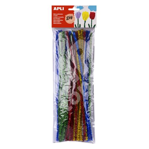 Modelovací drátky žinylka Apli, 30cm, mix metalických barev 1