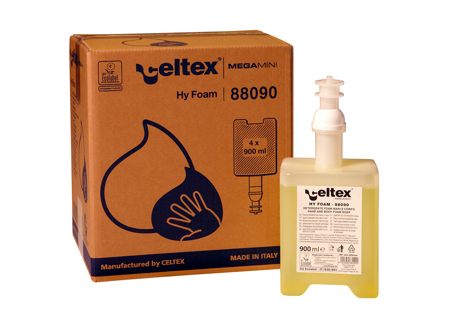 Tekuté pěnové mýdlo Celtex 88090, parfémované, 0,9 l
