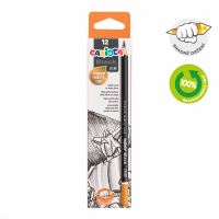 Trojhranná tužka Carioca Black, 2B, 12ks