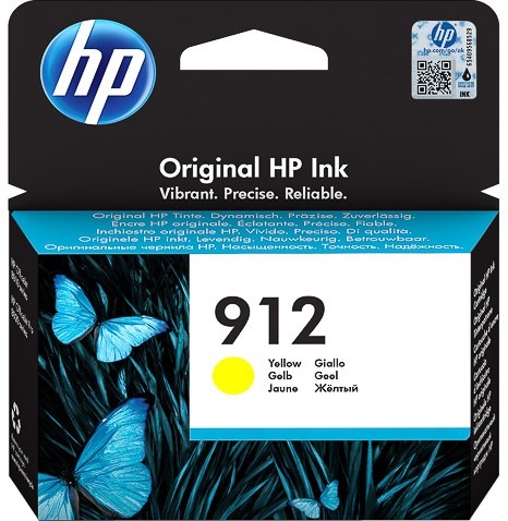 Inkoustová cartridge HP 3YL79AE, Officejet 8012, 8013, 8014, yellow, 912, originál