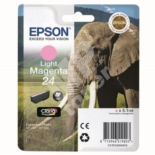 Cartridge Epson C13T24264012, light magenta, originál 1