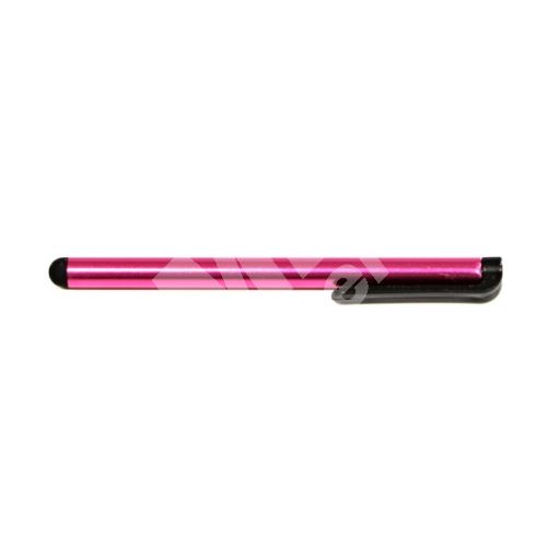 Dotykové pero, kapacitní, kov, tmavě růžové, pro iPad a tablet 1
