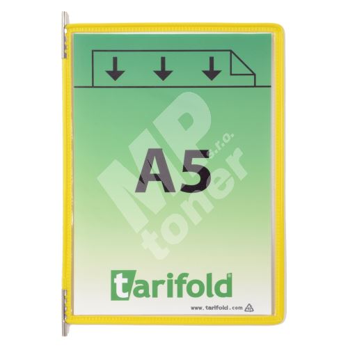 Tarifold závěsný rámeček s kapsou, A5, otevřený shora, žlutý, 10 ks 1