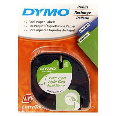 Páska Dymo LetraTag 12mm x 4m papírová bílá, 59421, S0721500