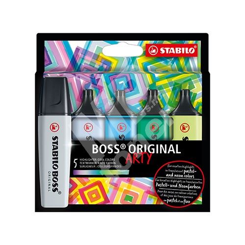 Stabilo Boss Original ARTY zvýrazňovač, 5 ks balení - s 5 různými barvami 1