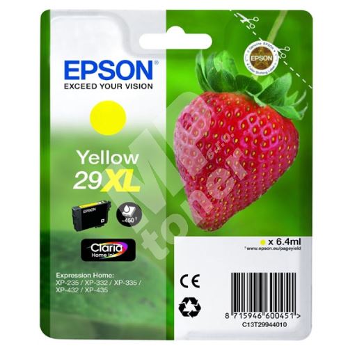 Cartridge Epson C13T29944012, yellow, originál 1