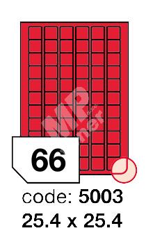Samolepící etikety Rayfilm Office 25,4x25,4 mm 300 archů, matně červená, R0122.5003D 1