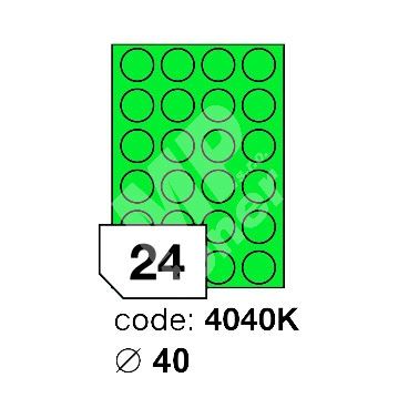 Samolepící etikety Rayfilm Office průměr 40 mm 100 archů, matně zelená, R0120.4040KA 1
