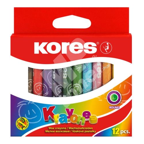 Voskové pastelky Kores Krayones, kulaté, 12 barev 1