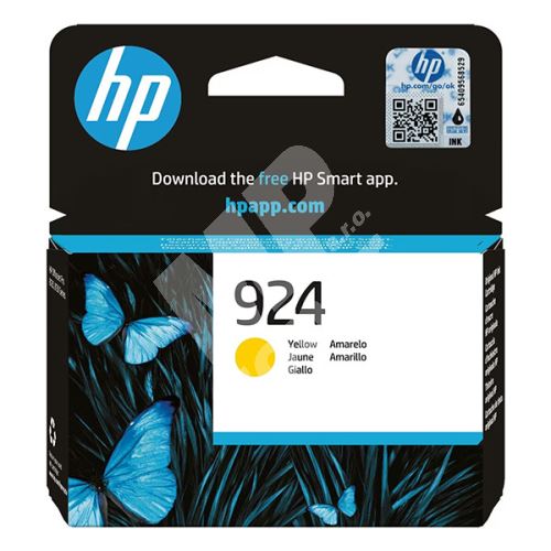 Inkoustová cartridge HP 4K0U5NE#CE1, OfficeJet Pro 8120, yellow, No.924, originál 1