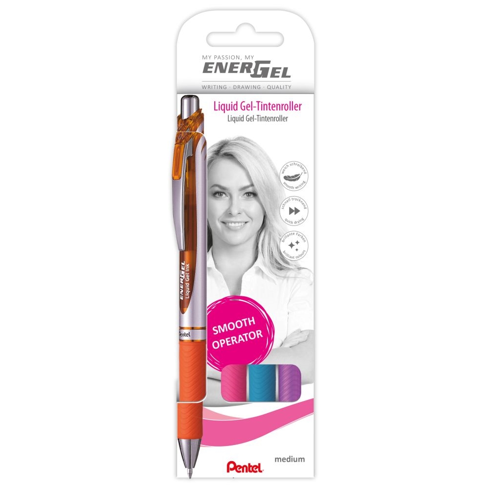 Kuličkové pero Pentel EnerGel BL77, 0,7mm, sada 4 mix barev