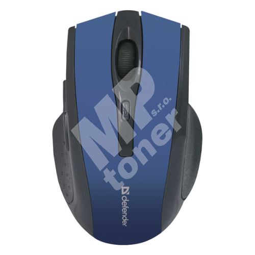Myš Defender Accura MM-665, 1600DPI, optická, 6tl., bezdrátová, černo-modrá 1