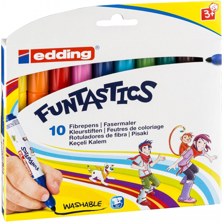 Dětské fixy Edding Funtastics 14, sada 10 barev