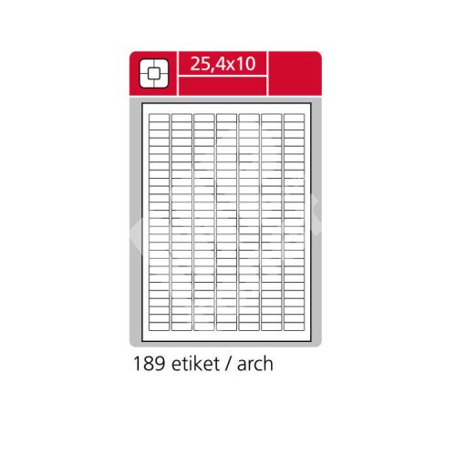 Samolepící etikety SK LABEL A4 25,4 x 10 mm 1