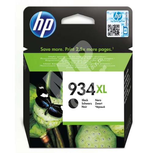 Cartridge HP C2P23AE, black, No.934XL, originál 1