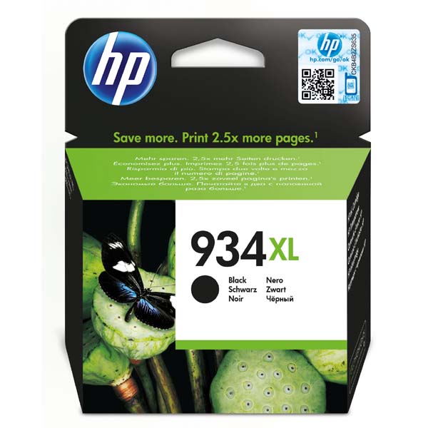 Inkoustová cartridge HP C2P23AE, Officejet 6812, 6815, 6230, black, No.934XL, originál