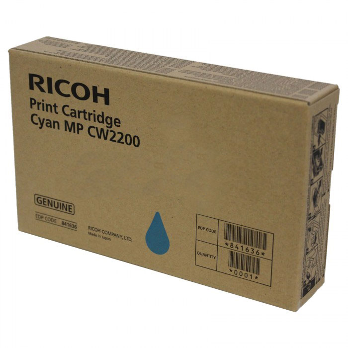 Inkoustová cartridge Ricoh MP CW2200, 841636, cyan, originál