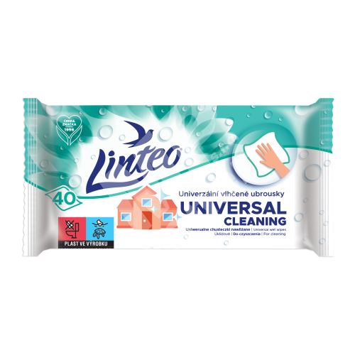 Linteo vlhčené ubrousky úklidové univerzální, 40 ks 1
