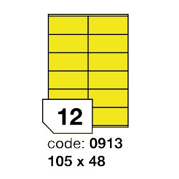 Samolepící etikety Rayfilm Office 105x48 mm 300 archů, matně žlutá, R0121.0913D