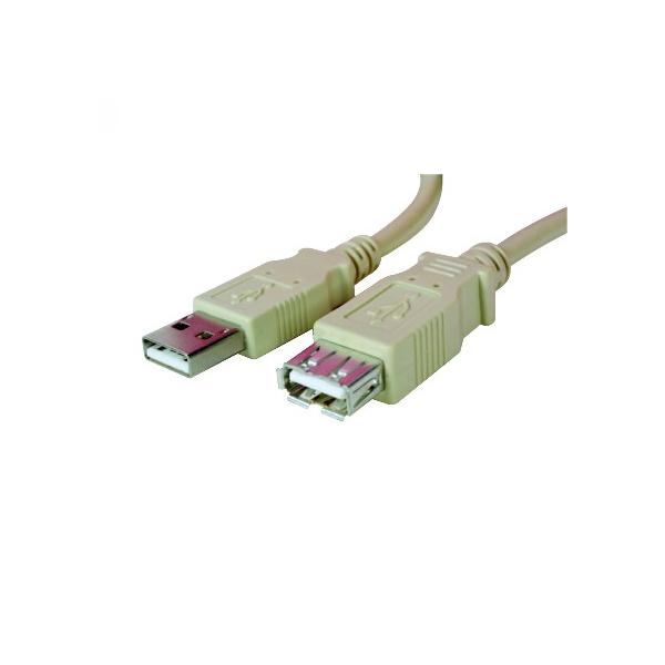 Kabel prodlužovací USB (2.0), A plug/A socket, 3m, přenosová rychlost 480Mb/s, LOGO