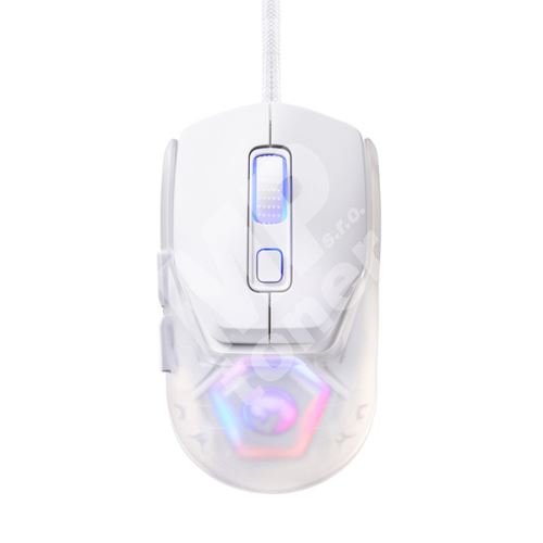 Herní myš Marvo FIT LITE G1, 12000DPI, optika, 7tl., drátová USB, bílá, RGB 1