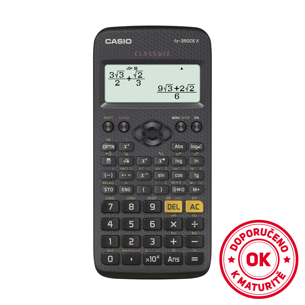 Kalkulačka Casio FX 350 CE X, k maturitě