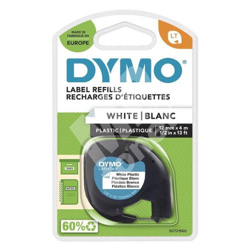 Páska Dymo LetraTag 12mm x 4m plastová bílá, 59422, S0721560 2