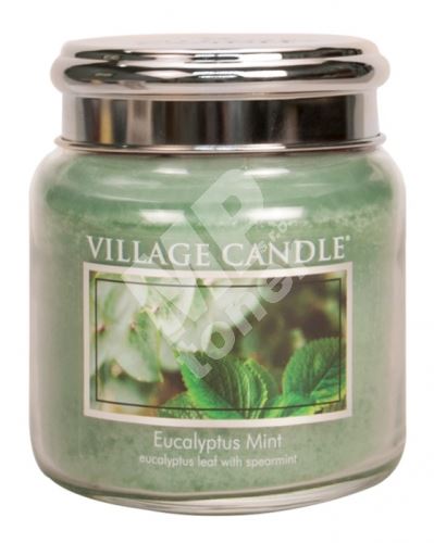 Village Candle Vonná svíčka ve skle, Eukalyptus a máta - Eucalyptus mint, 16oz 1