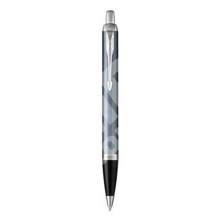 Kuličkové pero Parker Royal IM, šedomodré tělo, stříbrný klip, 0,7 mm, modrý inkoust 1