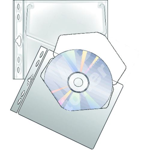 Obal na CD s eurozávěsem PP 2-028, 10ks 1