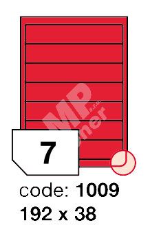 Samolepící etikety Rayfilm Office 192x38 mm 100 archů, matně červená, R0122.1009A 1