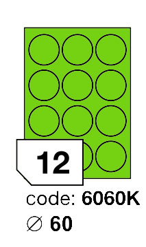 Samolepící etikety Rayfilm Office průměr 60 mm 300 archů, fluo zelená, R0130.6060KD