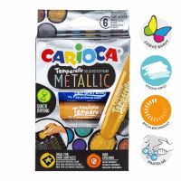 Temperové barvy Carioca Metallic, v tyčince, snadno omyvatelné, 6 barev Temperové barvy Carioca Metallic, v tyčince, snadno omyvatelné, 6 barev