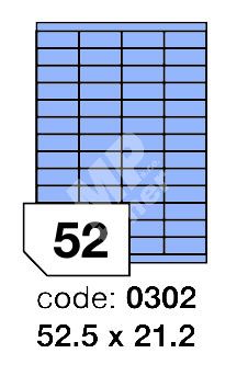 Samolepící etikety Rayfilm Office 52,5x21,2 mm 300 archů, matně modrá, R0123.0302D 1